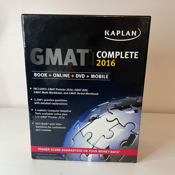 Kaplan GMAT Complete 2016 Book+Online+DVD+Mobile 4‎ Books *Missing DVD - Picture 4 of 5